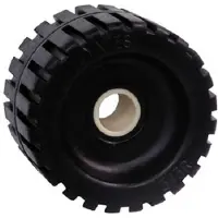 Seachoice Ribbed Roller Wheel Zwart 111 x 76 mm