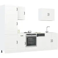 vidaXL 7-delige Keukenkastenset Kalmar bewerkt hout wit