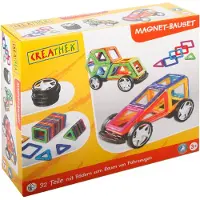 Creathek CR Magnet bouwset met wielen, 32 onderdelen