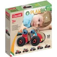 Quercetti Playbio Wooden Vehicle 32 Pieces Goud Kinderen