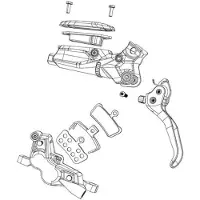 Sram Maven Silver/Ultimate A1 Zwart Aluminium Remhendel