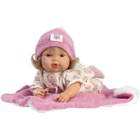 Llorens Crying Lola With Blanket Fabric Body And Sound Mechanism Baby Doll 38 Cm Roze