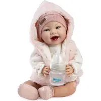 MuÑecas Guca Elsa Baby Reborn Hairless 42-46 Cm Roze Kinderen