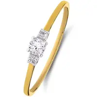 Lucardi Ring goud / transparant