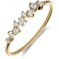 Lucardi Ring goud / transparant