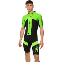 Mad Wave Swmrn Hybrid Dsss Sty Neoprene Short Sleeve Wetsuit Groen XS Man