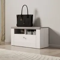 Meubella - Schoenenkast Linford - Wit eiken - 84 cm