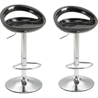 HOMCOM -Barkruk-ABS-46x41x96cm-Zwart