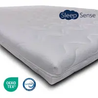 Sleep sense Hotel topper - topdekmatras - topmatras - PUR Schuim -120x200 - circa 9 cm dik - Anti Allergisch - Afritsbare hoes - Gemiddeld hardheid - 100% veilig