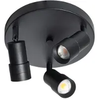 Eth Opbouw spot 3x led Liam zwart - rond