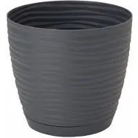 Form-Plastic Vorm Kunststof Sahara Petit Pot met Schotel 13cm Staalblauw