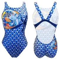 Turbo Geo Carpa Swimsuit Blauw 2XL Vrouw