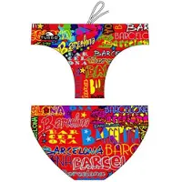 Turbo Barcelona Lights Waterpolo Swimming Brief Veelkleurig 3-4 Years Jongen