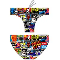 Turbo Comic Polo City Swimming Brief Veelkleurig 9-10 Years Jongen
