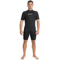 Abysstar Sea Spring 2.5 Mm Short Sleeve Shorty Zwart L Man