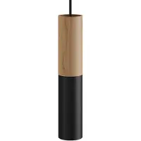Creative Cables Tub-e14 Hout-en Metalen Buis Voor Spot Met Dubbele Ringlamphouder