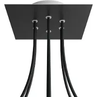 Creative Cables Kroq206f103 Rose-one Square Matte Black Rose-set
