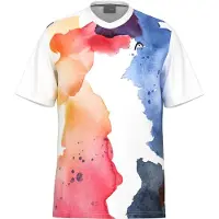 Head Racket Topspin Short Sleeve T-shirt Wit 2XL Man