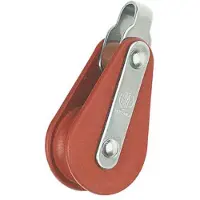 Talamex S/b Fixed Head Single Block Pulley Oranje 10 mm