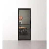 Barnwoodweb Taatsdeur 4 vaks met grijs gerookt glas in standaard maten