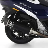 Arrow Urban Aluminium Dark With Carbon End Cap Peugeot Metropolis 400 ´17-21 Gehomologeerde Uitlaatdemper