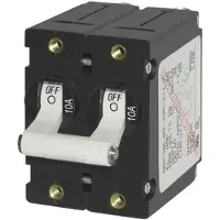 Blue Sea Systems Toggle Bipolar Circuit Breaker Zilver 10 A