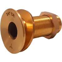 Maestrini Gs30765 3/4´´ Brass Chromed Thru-hull Goud