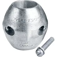 Martyr Anodes Galvanized Shaft Anode With Allen Screw Zilver 34.93 mm
