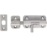 PLASTIMO Stainless Steel Spring Barrel Bolt Lock Zilver 80 x 26 x 14 mm