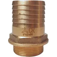 Maestrini M 2´´ Brass Chromed Straight Connector 50 Mm Goud
