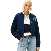 Tommy Hilfiger Sweatvest 'Varsity' crème / navy / rood / wit