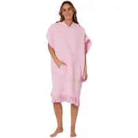 Ocean & Earth Waffle Hooded Poncho Roze