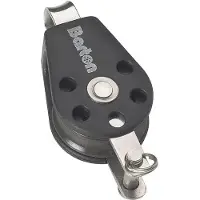 Barton Marine T2 Single Fixed Pulley With Becket&bearings Zilver 35 mm