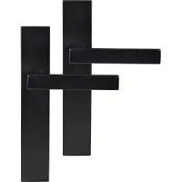 Differnz | Tilburg deurkruk | vierkant schild | blind | zwart