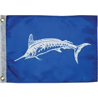 Taylor White Marlin Flag Blauw 12 x 18´´