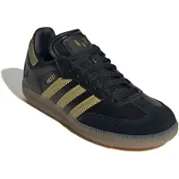 Adidas Kinderen Samba Messi IN Indoor Voetbalschoenen Core Black/Gold Metallic/Gum