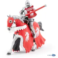 Papo Paard van Eenhoornridder m. Speer - H: 14,5 cm - - OneSize - Speelgoedfiguren
