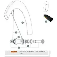 Mavic Comete Pro Carbon Sl Tubular Disc Front Velg