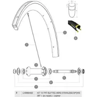 Mavic Cosmic Pro Carbon 2017-19 Voorste Spaken 14 Eenheden