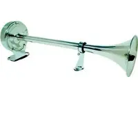 Goldenship Electric Trumpet Horn 12v Zilver 40 cm