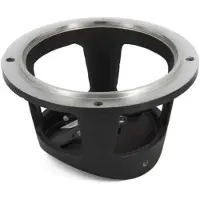 VETUS Aluminium Bow55 Ip Ral9005 Intermediate Flange Zwart,Goud