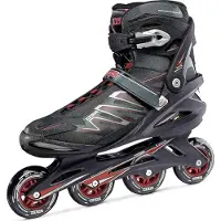 Roces Big Zyx 90 Heren Skeelers – 4x90mm Wielen – Fitness / Speed Inline Skates – Zwart Rood – Maat 51