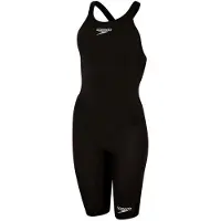 Speedo Fastskin Lzr Ignite Kneeskin Open Back Competition Swimsuit Zwart UK 18 Vrouw