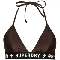 Superdry Elastische Triangelbikinitop Bruin Grootte: 34