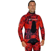 Picasso Camo Blood 3 Mm Spearfishing Jacket Rood,Zwart L Man