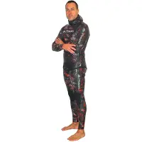 Picasso Thermal Skin Camu Hw 7 Mm Spearfishing Wetsuit Rood XL Man