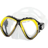 Abysstar Vanity Black Diving Mask Geel,Zwart