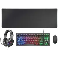 Mars Gaming Mcp-rgb3 Gamingset Muis Toetsenbord Headset Muismat