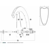 Mavic Aero Cxr 60 C/t Rear Right Spaak 10 Eenheden