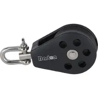 PLASTIMO T3 Swivel Single Block Pulley 76g Zilver 100 mm